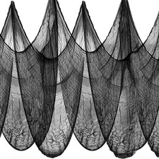 Creepy Cloth Halloween Decorations, 79" x Black Gauze 79 79 inch,