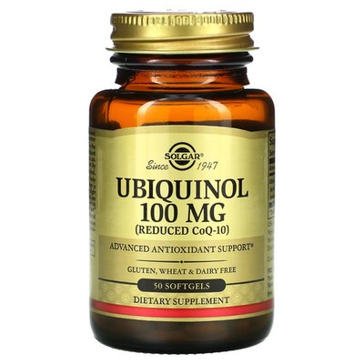 2 X Solgar, Ubiquinol (Reduced CoQ10), 100 mg, 50 Softgels