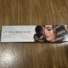 Gun Metal Savvy 1.25" Oval Wave Wand with Adjustable Temperature Control