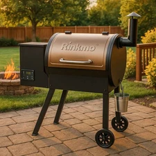 RINKMO 8-In-1 Wood Pellet Grill & Smoker - Compare to Traeger PRO 22 - NB-BQ15