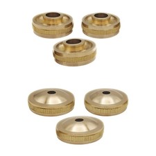 3x Tuba Valve Caps Musical Instruments Accessories Gold Brass Valve Covers