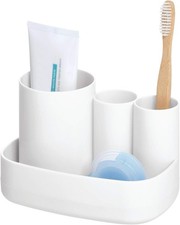 Cade BPA-Plastic Toothbrush and Toothpaste Holder/Storage Bathroom, Vanity,