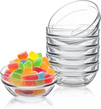 6 Pack 4Oz Glass Bowls Condiment Containers for Dips Nuts Candy Dessert