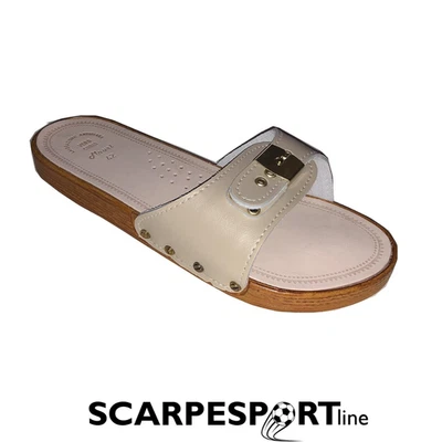 MAURI ZOCCOLI UOMO BEIGE FONDO POLIURETANO SOLETTA CUOIO CIABATTE MADE IN ITALY - Immagine 1 di 4