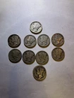 Mercury Dime Lot of 10- 90% Silver - 1930’s
