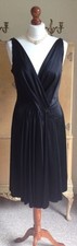 Authentic PRADA Black Classic Satin Evening Dress FR38 UK10 Made In ITALY 