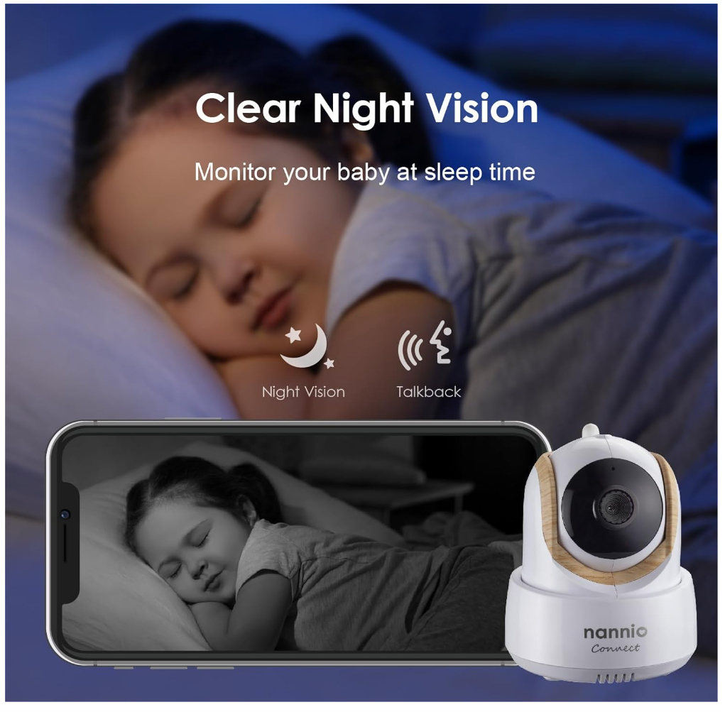 Night Vision Nannio Connect Video Baby Monitor No WiFi Needed