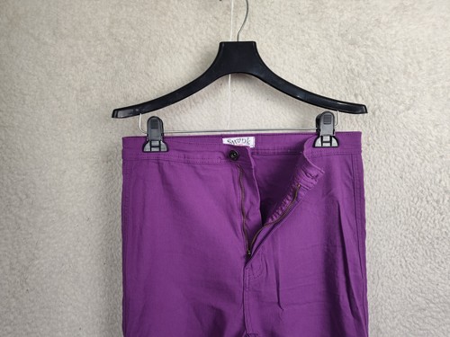 Swank A Posh Girls Jeans 1X Purple Cotton High Rise Stretch Skinny Trousers - Picture 17 of 19