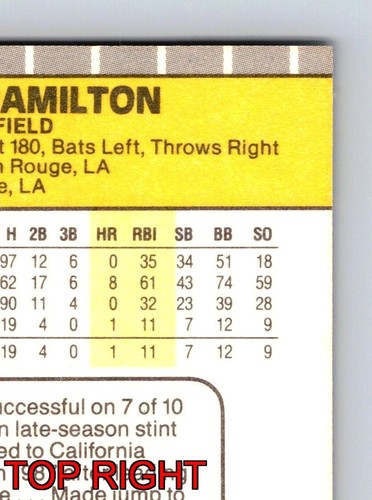Darryl Hamilton Outfield Milwaukee Brewers Fleer 1989 Card 187 Sports Memorabitg - Picture 8 of 10