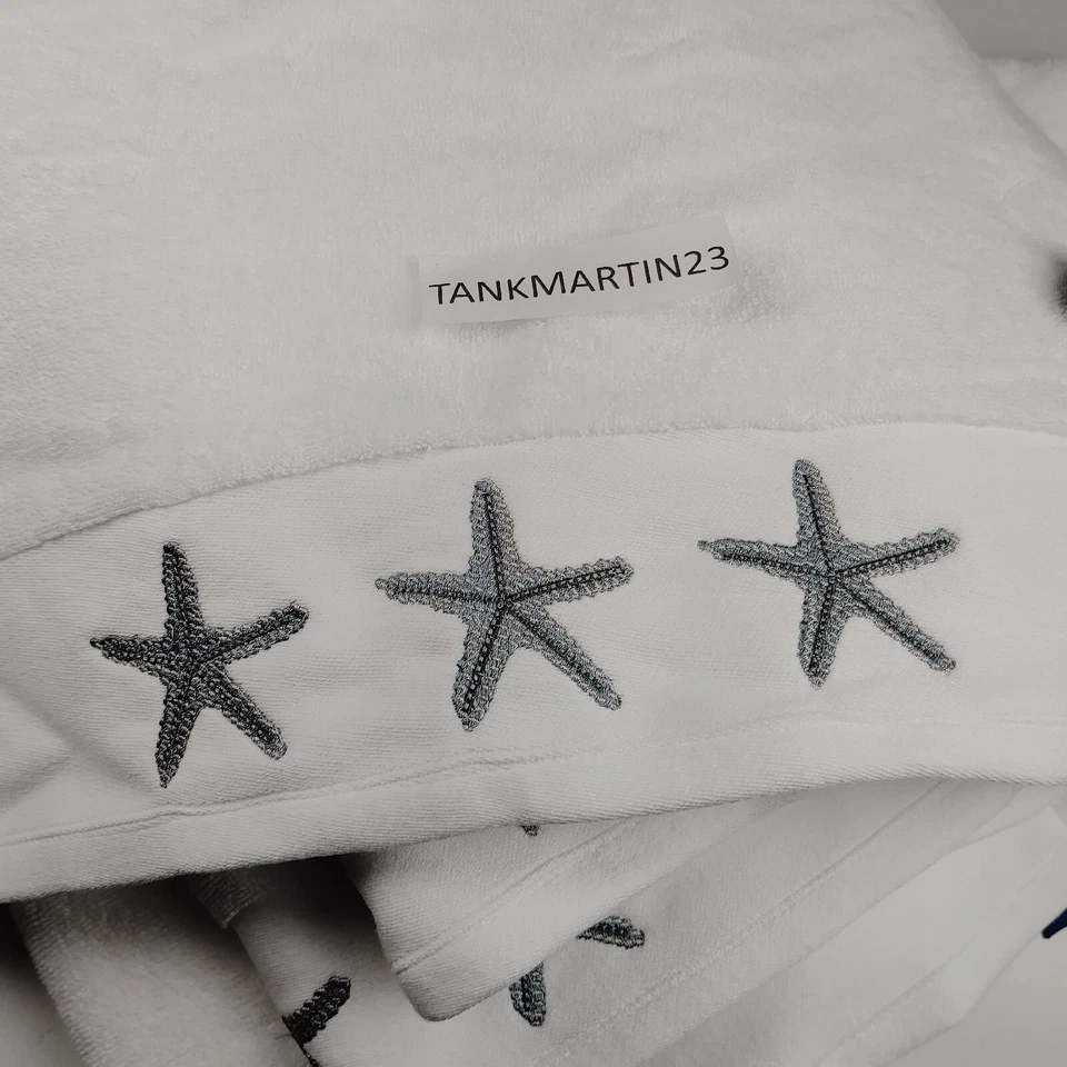 Toallas costeras 12 piezas 4 paños de baño y 2 manos y 6 paños de lavado bordados estrellas de mar playa Foto 3 de 4