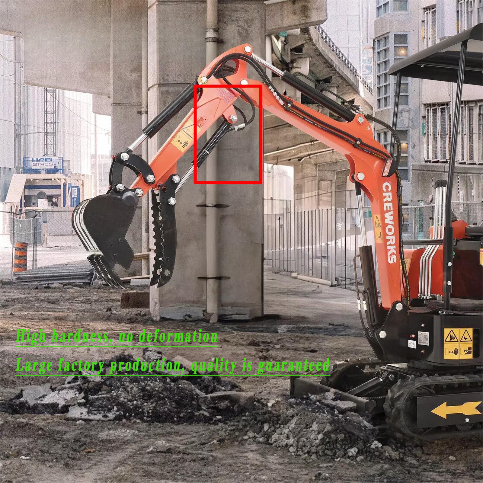 Hydraulic Thumb Clip for Mini Excavators Attachments Single Hole Metal Grab