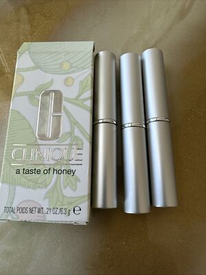 Super Rare Clinique  A Taste Of Honey  Trio Honey Lipsticks Limited New 
