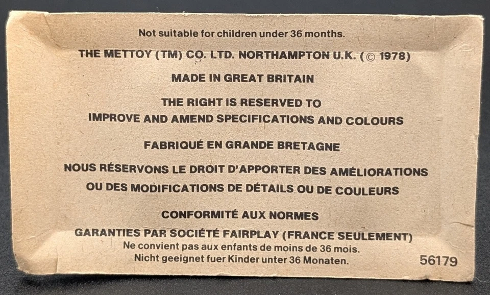 VINTAGE 1978 CORGI Tow Truck – 24 Hr Service – 1:64 Diecast 56179 – SEALED UK - Image 2 of 2