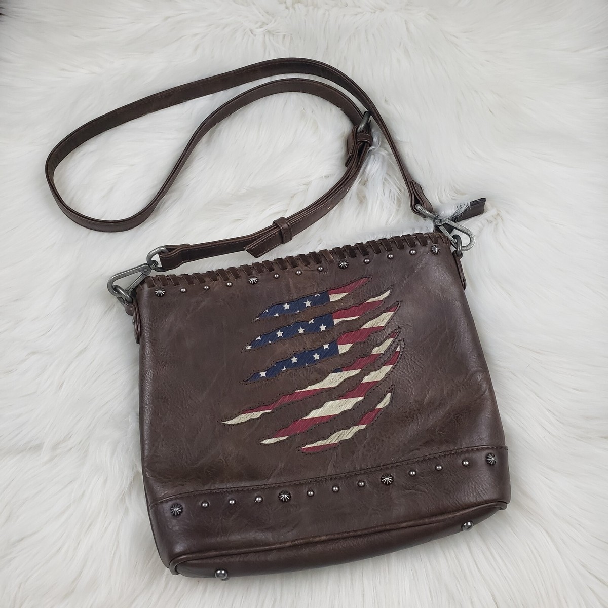 Shyanne Purses Shyanne Tooled Faux Leather Cowhide WESTERN Purse