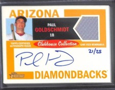 2013 Topps Heritage Clubhouse Collection Autograph #CCAR-PG Paul Goldschmidt