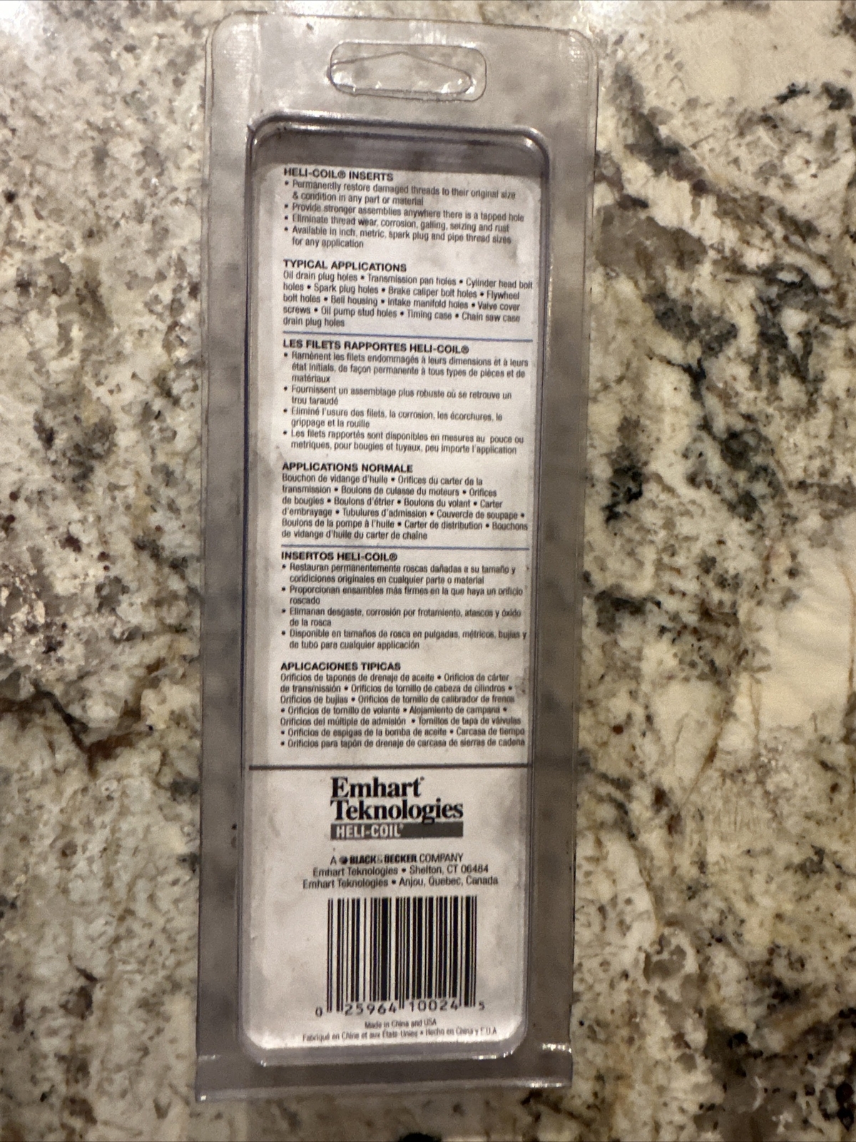 HeliCoil 554310 M10x1.25 Metric Fine Thread Repair Kit eBay