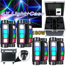 4x180W RGBW Spider Moving Head LED Stage Lights Beam DMX Bar Disco DJ Light Case