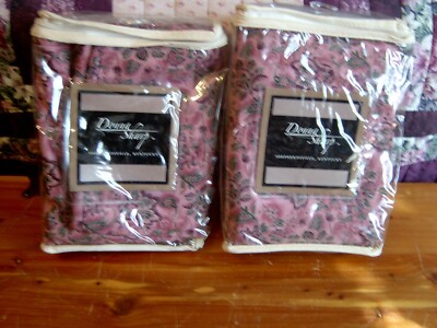Donna Sharp Mauvelous Postage Stamp Cotton Euro Shams 2--25x25  NEW