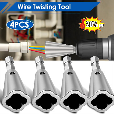 Wire Nut Twisting Tool Wire Cable Twister for Electrical Power Drill Driver USA