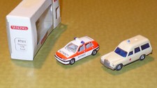 Wiking HO 1:87 VW Golf Notarzt  in OVP + MB 200 Krankenwagen
