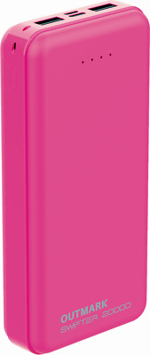 OUTMARK SWIFTER POWERBANK 20000mAh FAST CHARGE 2xLADEANSCHLUSS USB-A 3 FARBEN