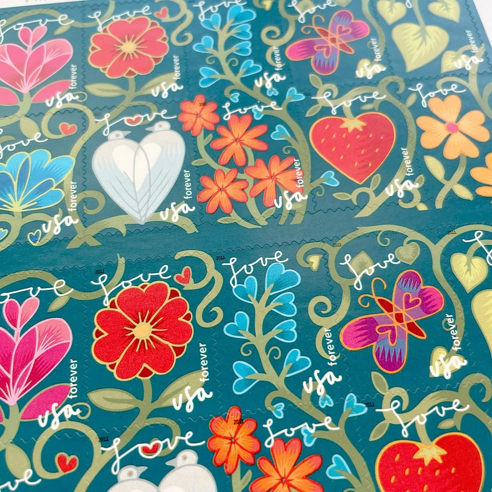 US # 4531-40 GARDEN OF LOVE (2011) - Sheet of 20 Forever Stamps MNH NEW! Floral - Image 4 of 4