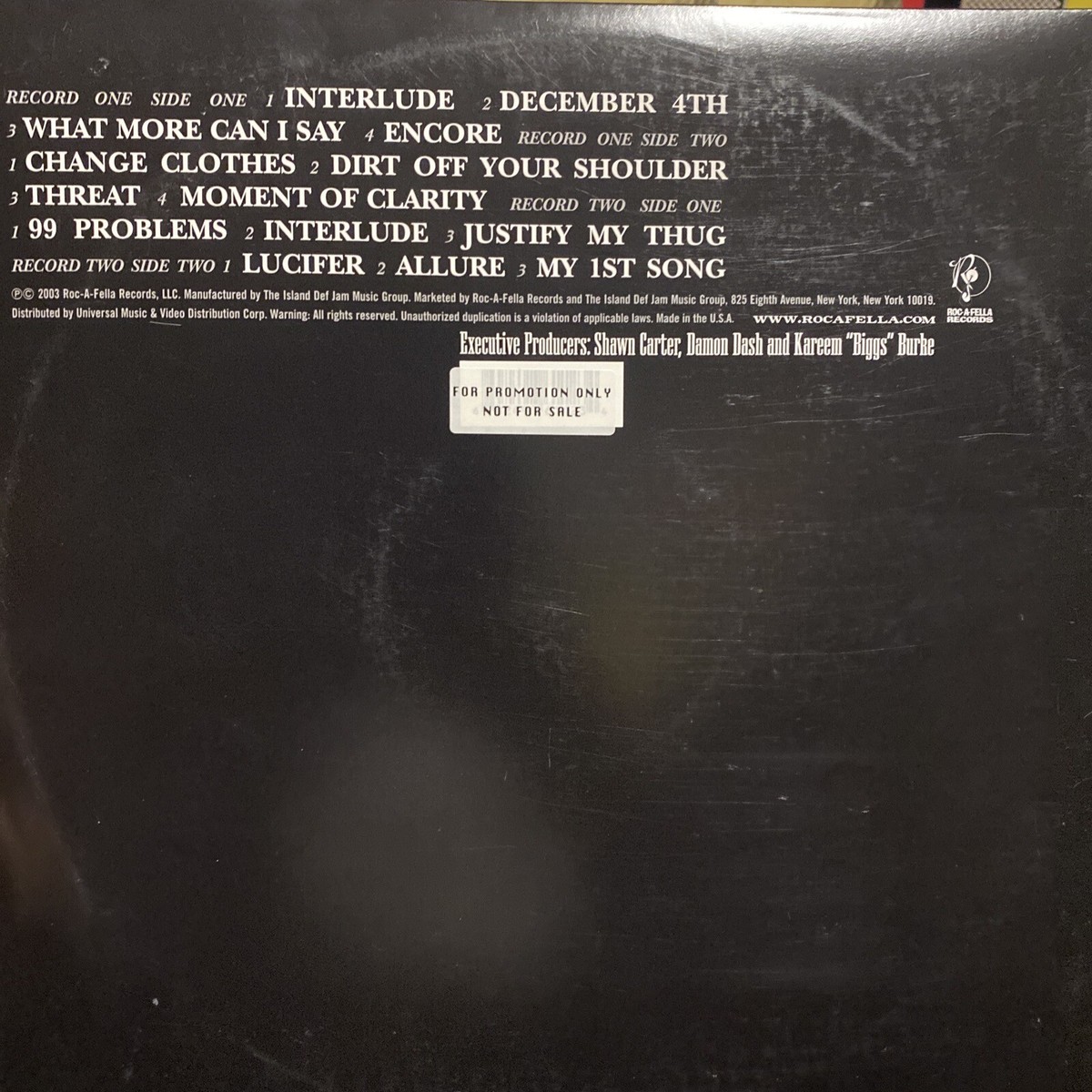 JAY-Z The Black Album 2x promo lp 2003 Roc-a-fella B0001528-01