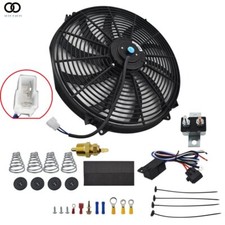 16 Inch 3000cfm Electric Radiator Cooling Switch Thermostat Fan Relay Wiring Kit