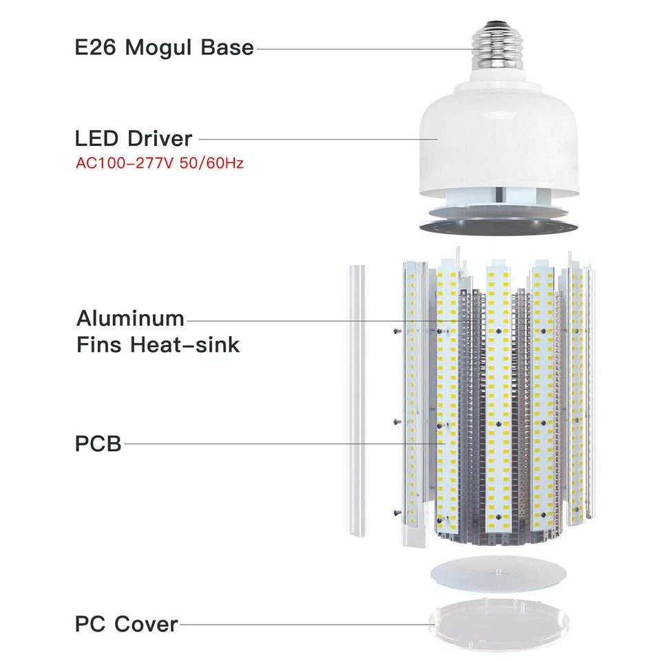 27W LED Corn Bulb Light 5000K Daylight E26 Standard Base )120W MH HID Equal ) - Image 4 of 4
