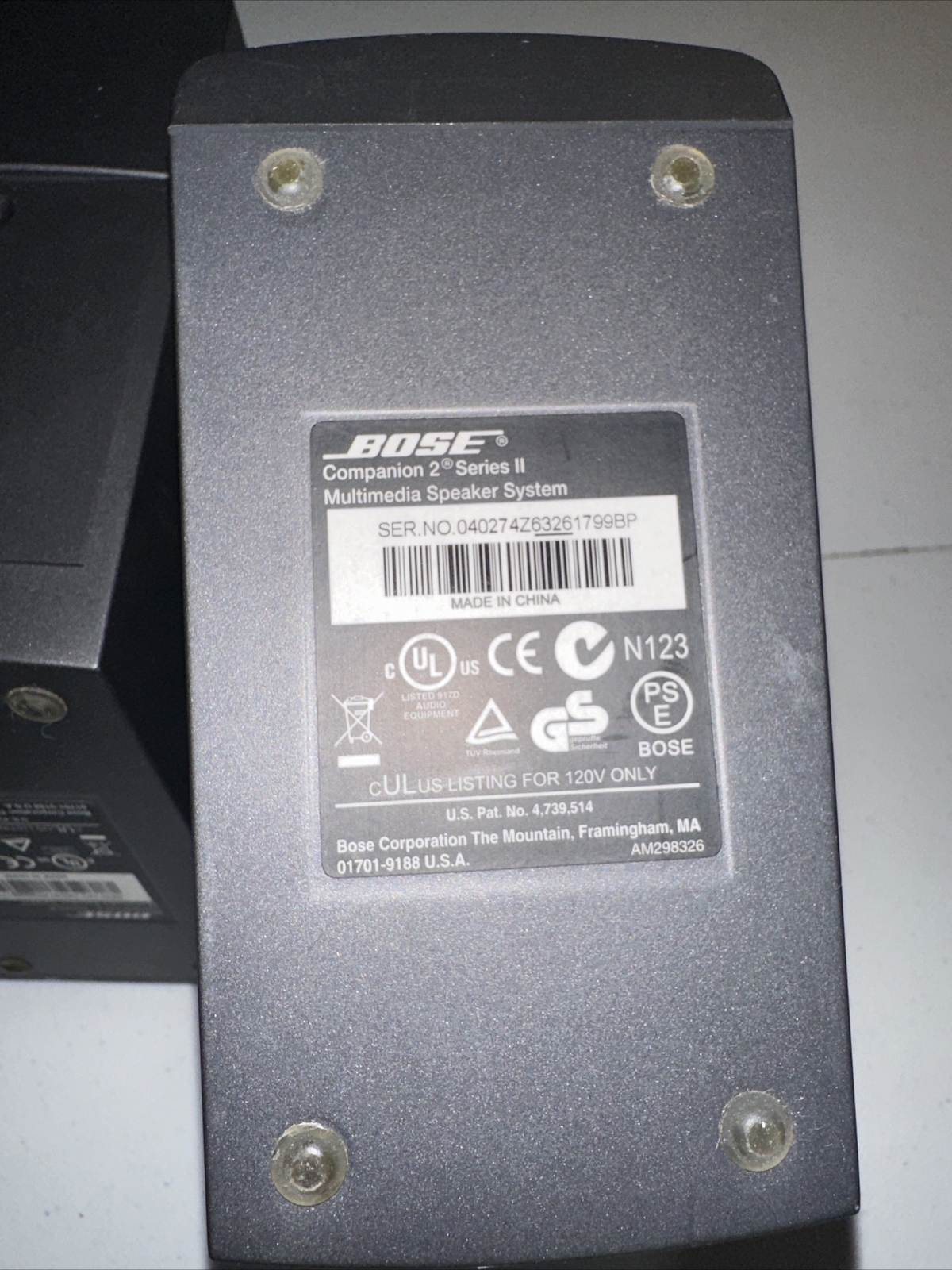 Bose Companion 2 Series II Multimedia Speaker System Desktop Computer Audio