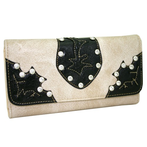 Western Rhinestone Leaf Shape wallet - Picture 7 of 10