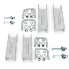(4) 8 inch Galvanized Vertical Bunk Bracket Kit 2 x 3 Boat Trailer Cross Members