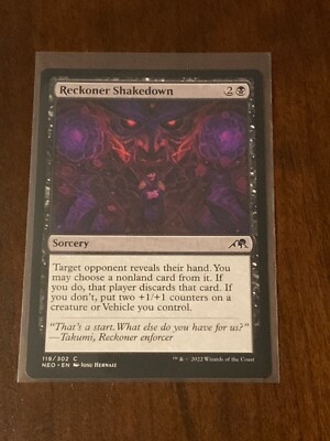 Magic the Gathering Kamigawa Neon Dynasty Reckoner Shakedown