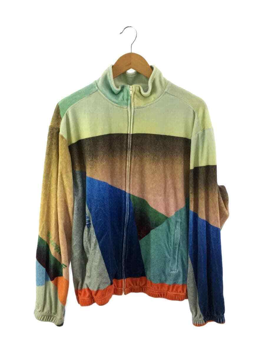 USED SUPREME 2023 Multi Color Velour Track Jacket, Size USED SUPREME 2023 Multi Color Velour Track Jacket, Size