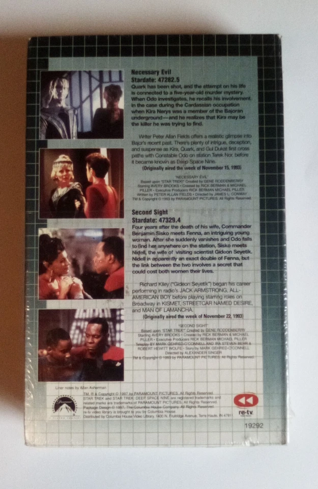 Star Trek Deep Space Nine (#27/28 Necessary Evil/Second sight) Sealed VHS - Image 2 of 4