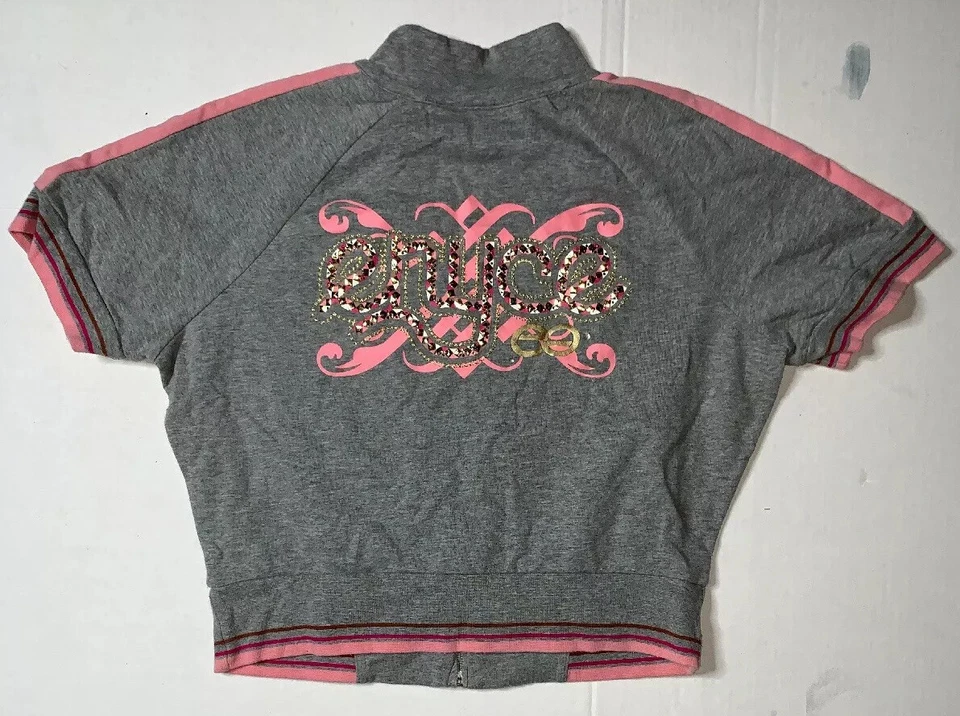 Usado - Top vintage Enyce manga corta Athlesiure cremallera completa para mujer (talla L) Foto 4 de 4