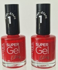 Image of 2x RIMMEL 60 SECONDS Nail Polish Varnish 12ml Super Shine Gel 041 Darling Dahlia