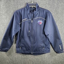 Charleston Stingrays Jr. Bauer Team Jacket Mens Medium Blue Full Zip Hockey READ