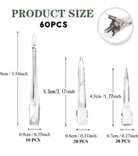 Silver Duckbill Clips 60/box