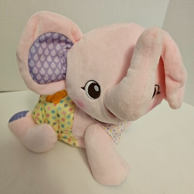 VTech Explore and Crawl Pink Baby Elephant Musical Plush Interactive Toy