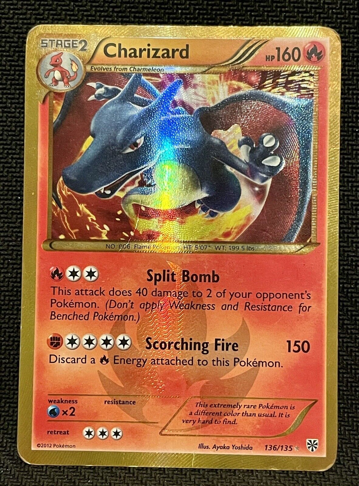 Pokemon Charizard TCG Plasma Storm Holo Secret Rare 136/135