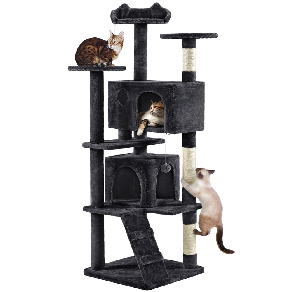 Large Cat Tree 178cm Cat Tower Cat Condo w/Scratching Posts and Platform Perches