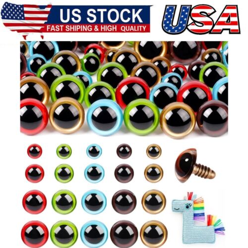 160x Safety Eyes for Amigurumi with Washers 10-18mm Colorful Plastic Safety Eyes