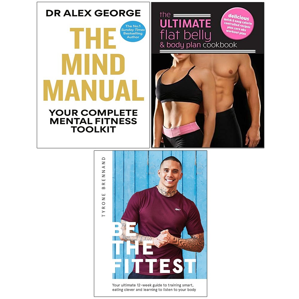 Mind Manual Alex George,Be The Fittest,Ultimate Flat Belly Body Plan 3 Books Set