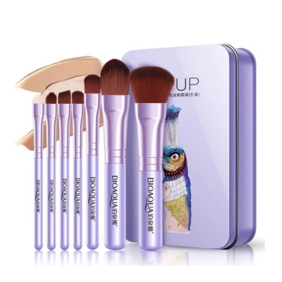Profi Reise Make up Pinsel Set Kosmetik Werkzeug Kabuki Makeup Kit + Blechdose