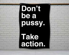 Motivational Gym Flag - Fitness Wall Art Banner for Home Garage Gym Decor