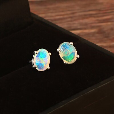 Opal Earring Opal Unique Opal Earring Natural multi Fire Opal Earring  l J-903