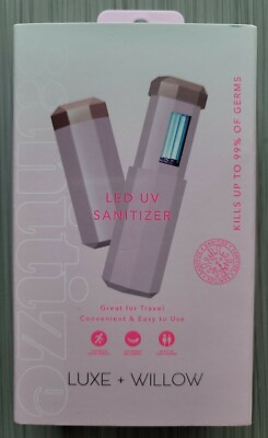 Luxe + Willow LED UV Sanitizer Travel Blush Pink Brand New in Box NIB