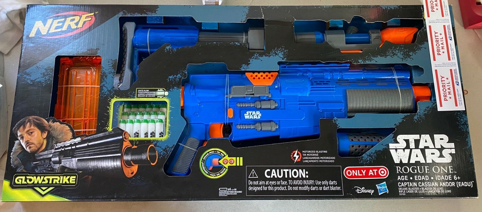 New Nerf Star Wars Rogue One Captain Cassian Andor Deluxe Blaster ...