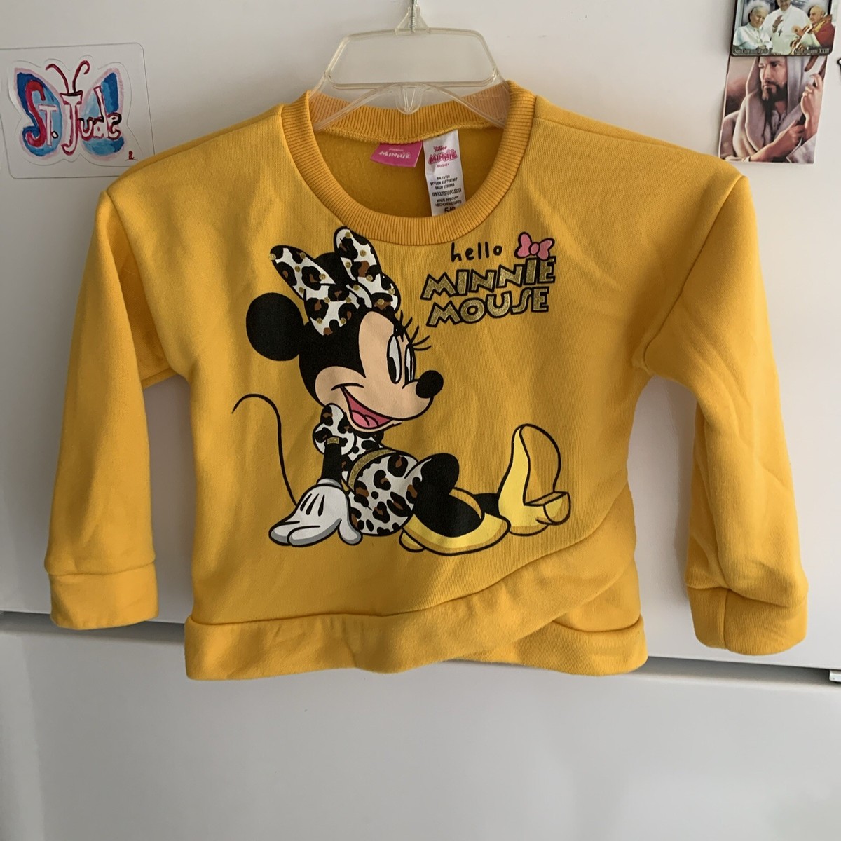Disney Junior Hello Minnie Mouse Yellow Sweater Girls Size 5/6 | eBay